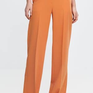 Spodnie wide leg z gumą w pasie SD113 Orange - Nife
