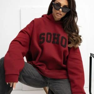 Bluza Damska Model RV-BL-A1043.17 Bordo - Rue Paris