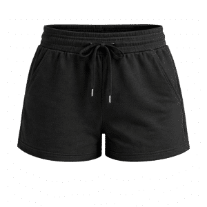 Piopaleha Spodnie krótkie kobiece dresowe do nadruku Czarne ActiveShort