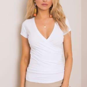 Bluzka Model RV-TS-5636.03X White - Rue Paris