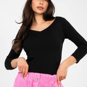Bluzka Model RV-BZ-A1190.16 Black - Rue Paris