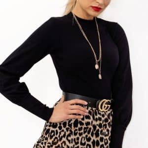 Bluzka Model RV-BZ-5223.15 Black - Rue Paris