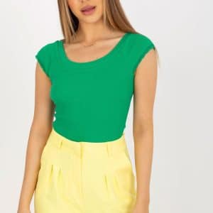 Bluzka Model RV-TP-8015.68 Green - Rue Paris