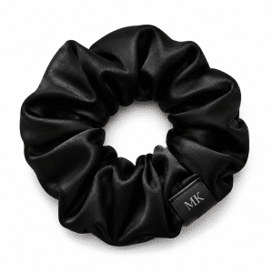 Gumka scrunchie model Satin z personalizowaną metką - czarny