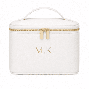 Kosmetiktasche Travel Modell Journey mit Monogramm - weiß