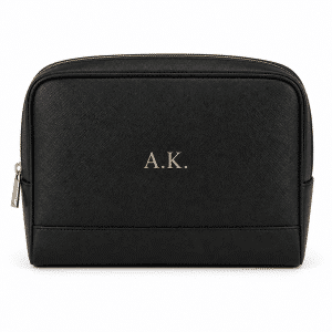 Reise-Kulturtasche Modell Journey mit Monogramm – Schwarz