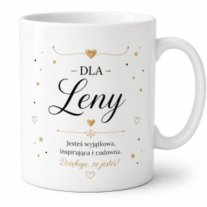 Geschenktasse Modell Wishes mit Widmung – weiß