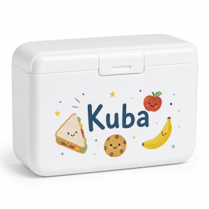 Lunchbox model Snack z personalizowanym nadrukiem - biały