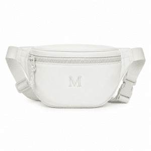 Riñonera streetwear modelo Motion con bordado - blanco