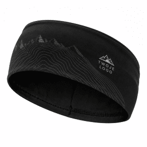 Opaska materiałowa model Soft z nadrukiem - czarny