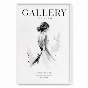 Fashion-Poster Modell Gallery mit eigenem Motiv - weiß