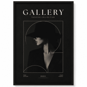 Fashion-Poster Modell Gallery mit eigenem Motiv – Schwarz