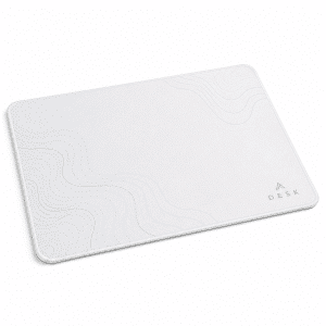 Mauspad Modell Desk mit Aufdruck – weiß