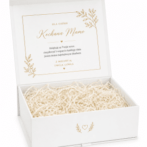 Geschenkbox Modell Gift mit personalisiertem Einleger - weiß