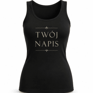 Tank top de mujer modelo Serena con tu propio texto - negro