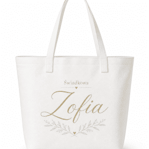 Bolsa para dama de honor modelo Bridal con nombre - blanco