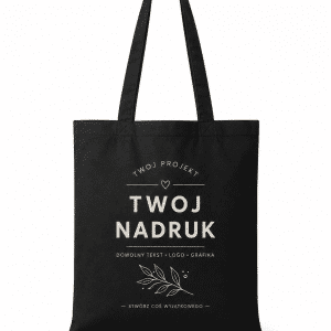 Baumwoll-Tote Bag Modell Canvas mit eigenem Aufdruck - Schwarz