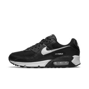 Nike Air Max 90 Black Summit White – Baskets noires en cuir et mesh avec Max Air 325213-060
