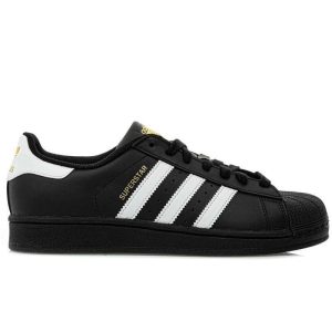adidas Superstar Foundation Core Black – Baskets noires en cuir avec Shell Toe B27140
