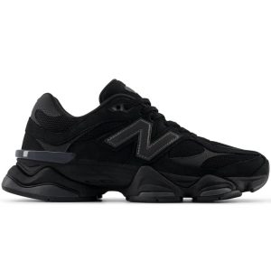 New Balance 9060 Black Cement – Baskets noires en daim et mesh avec amorti ABZORB U9060ZGE