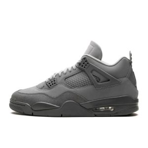 Air Jordan 4 Retro SE Wet Cement – Baskets grises en nubuck et daim avec Max Air FQ7928-001