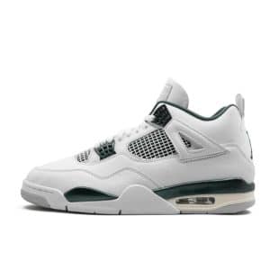 Air Jordan 4 Retro Oxidized Green – Weiße und grüne Herren-Sneaker aus Leder FQ8138-103