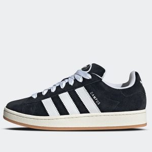 adidas Campus 00s Core Black – Baskets noires en cuir suédé style skate Y2K HQ8708