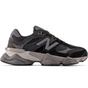 New Balance 9060 Black Castlerock – Baskets noires en daim et mesh ABZORB SBS U9060BLK